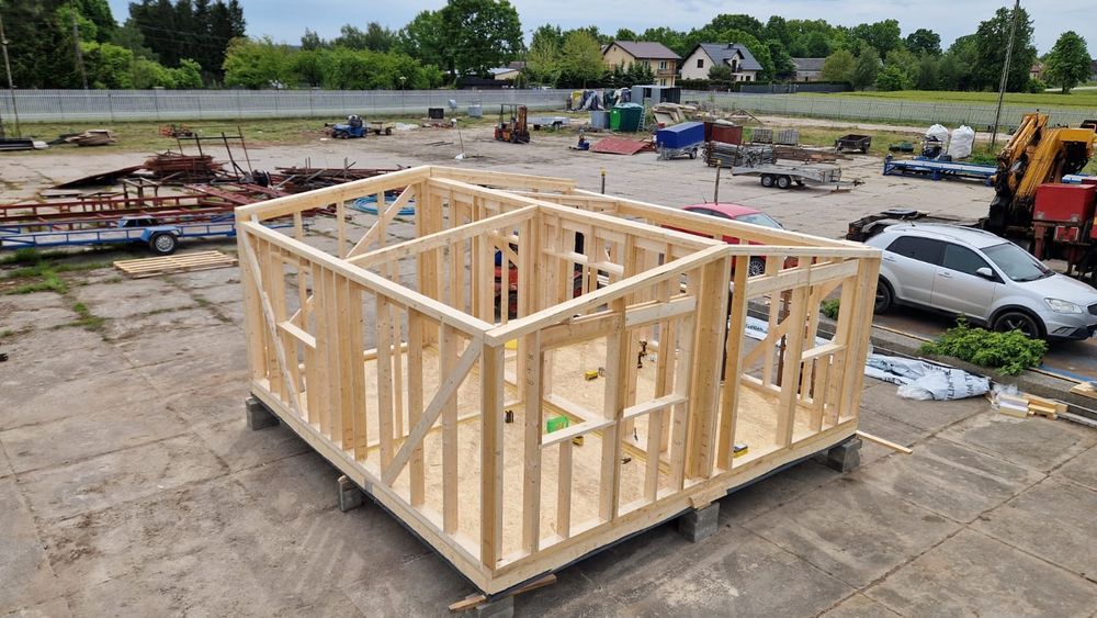 Dom konstrukcja drewniana szkieletowa