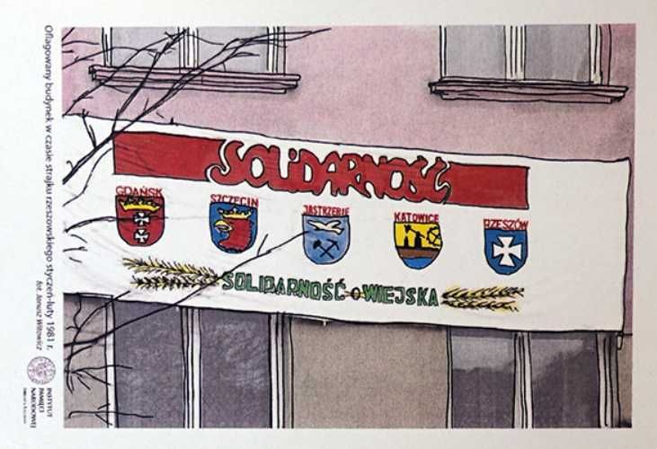 Klocki edukacyjne IPN „Historia namalowana” – unikat, komplet drewniany Solidarność