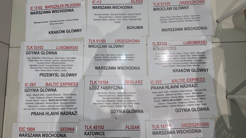 Tablice relacyjne intercity
