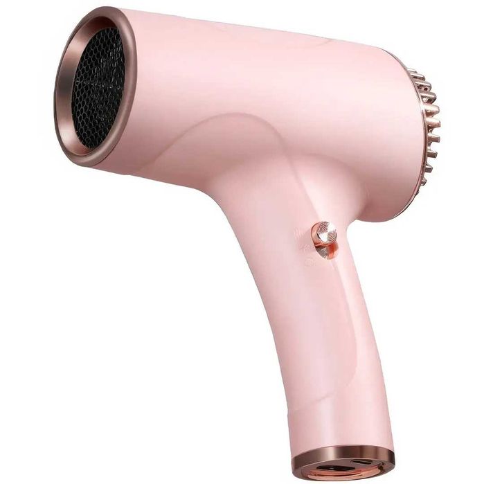 Компактний акумуляторний фен whd-01 500w pink