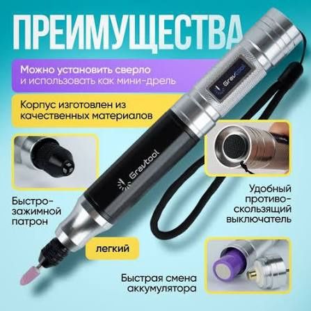 Продам новую беспроводную электрическую дрель  GRINDER TUNGFULL  для точных и мелких  работ. С насадками и пеналом.