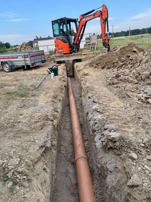 Usługi minikoparką 2,7t, prace ziemne