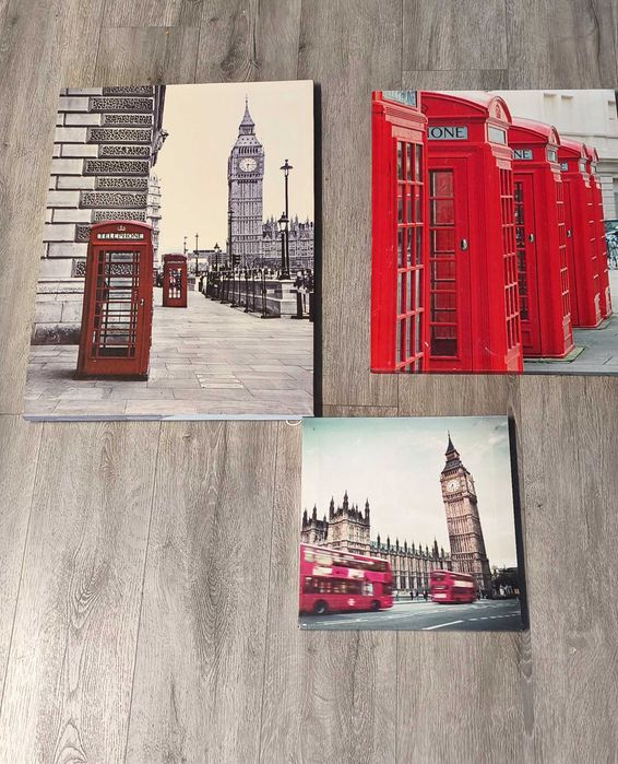 3 Quadros decorativos – Londres
