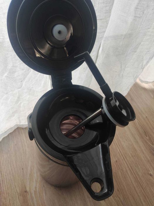 THERMOS termos z pompką / dzbanek termiczny 1,9L - stal, wkład szklany