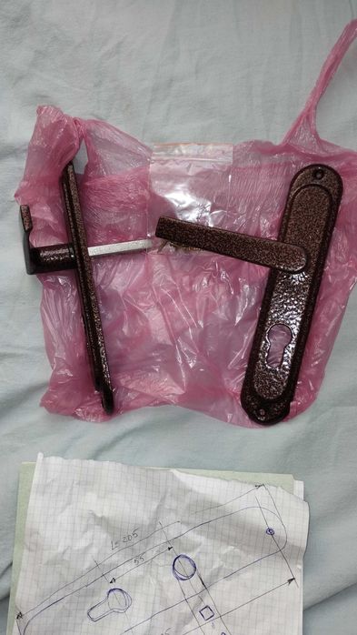 Ручки дверні емальовані