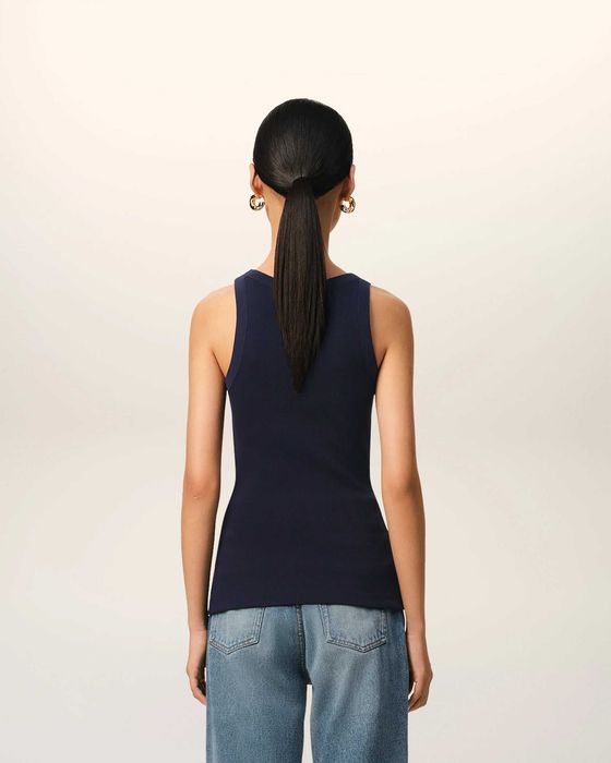 Майка AMI Paris Ami de Coeur Rib Tanktop Night Blue