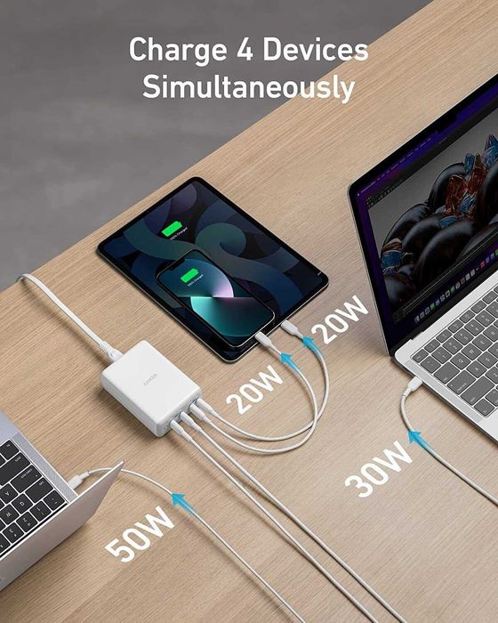 Зарядний пристрій ANKER 547 Charger GaN 120w Зарядка ShopusCenter