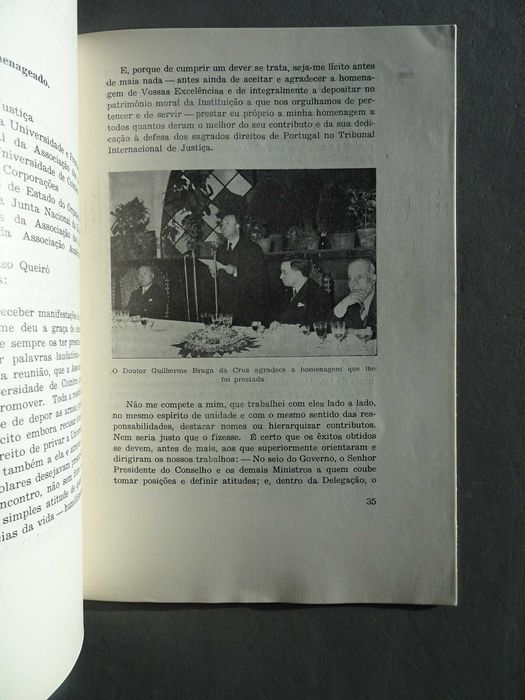 Discursos jantar Associação Antigos Estudantes de Coimbra 1960