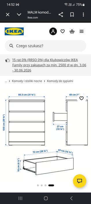 Komoda IKEA biała
