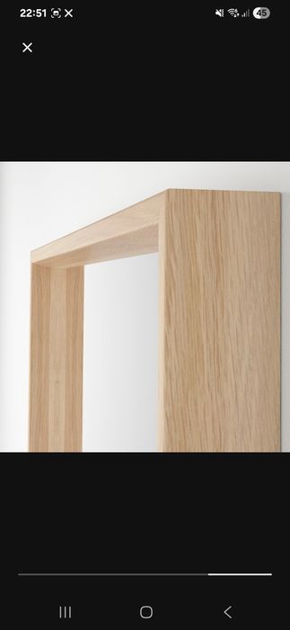 Lustro Ikea Nissedal 65x65 dąb