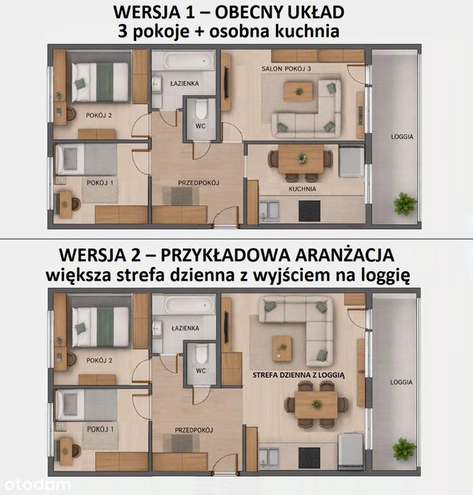 3 pokoje | 51,3 m² | Przy Arce | loggia | wysoki parter | Nowa Huta