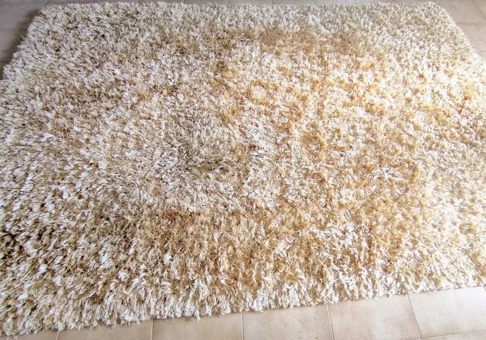 Carpete tapete 3x2 dourada poliéster 100% Made in Índia