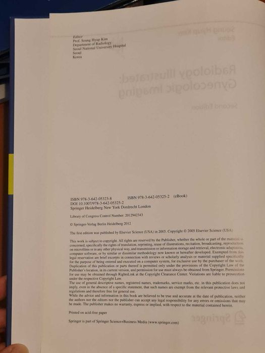 Livro - Radiology Illustrated (Gynecologic Imaging) 2nd Ed. Springer.