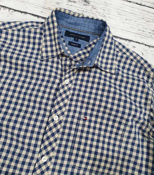 Tommy Hilfiger * vintage fit * koszula * kratka * męska * idealna * M