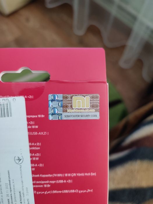 Power Bank Xiaomi Redmi 20000mAh 18W