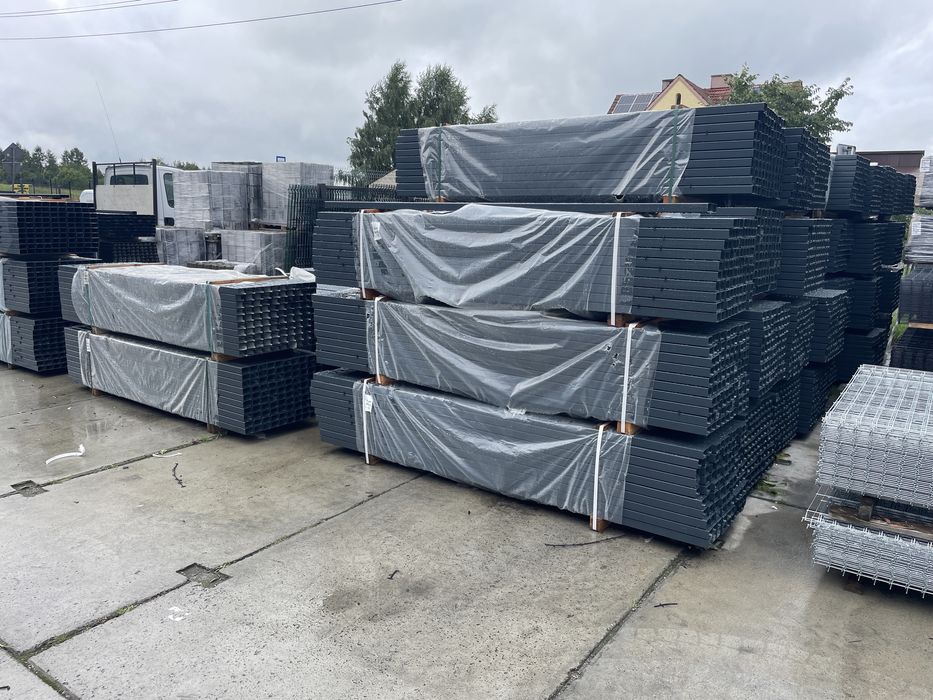 Słupki 60x40 2,3m PACZKA 100szt Grafit Antracyt Czarny 230cm
