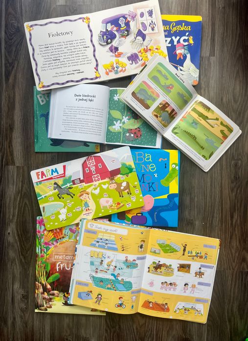 Zestaw 9 książek dla dzieci  - edukacyjne i bajki