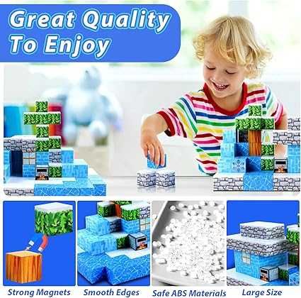 Magnetyczne klocki dla chłopców i dziewcząt w wieku od 3 lat