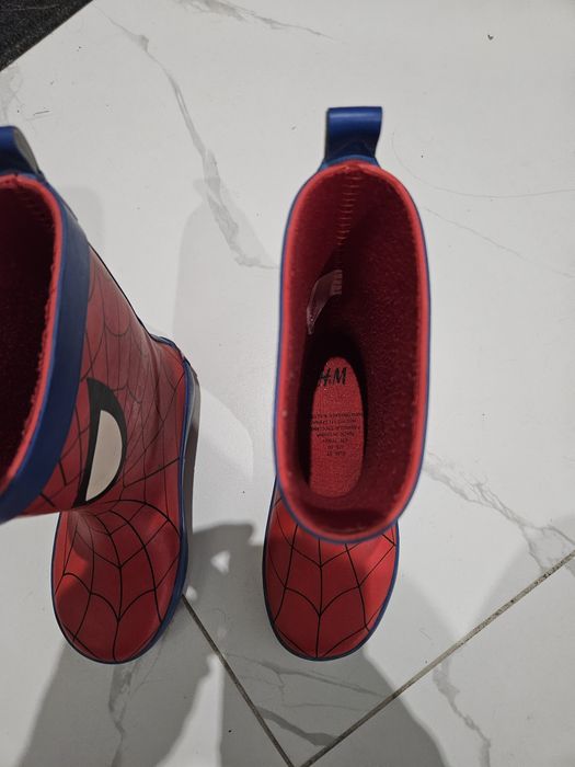 Kalosze dla  chłopca, gumeczki spider man H&M