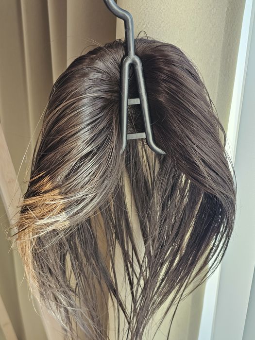 ‼️Медична накладка топпер з натурального волосся напівперука