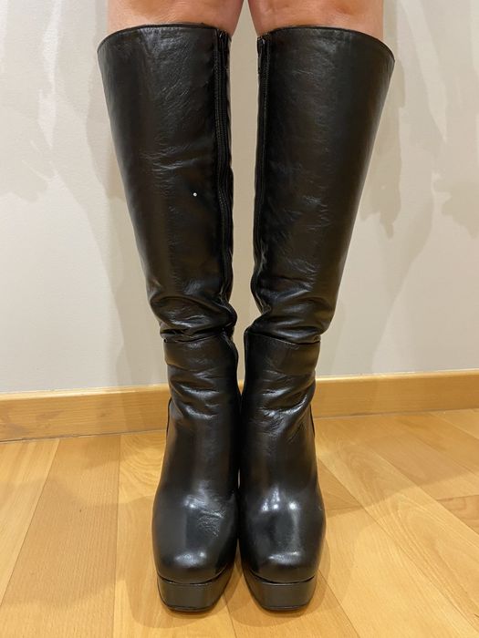 Botas cano alto pretas 36 prof