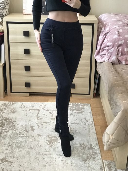 Темно-сині джинси з утепленням