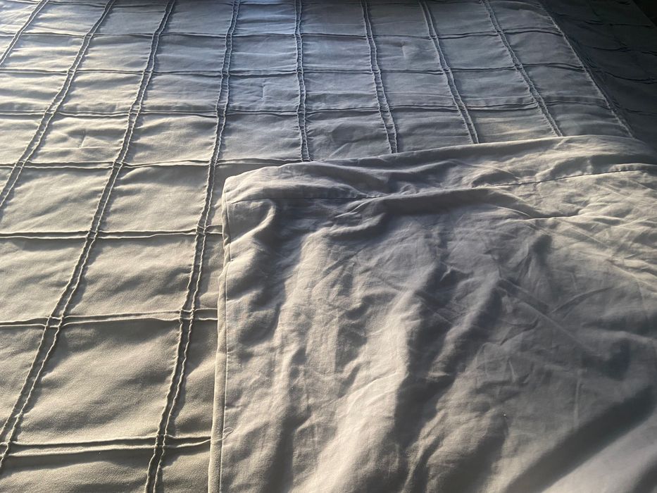 Colcha Cinza 2,30mx2,50m + 2 Almofadas