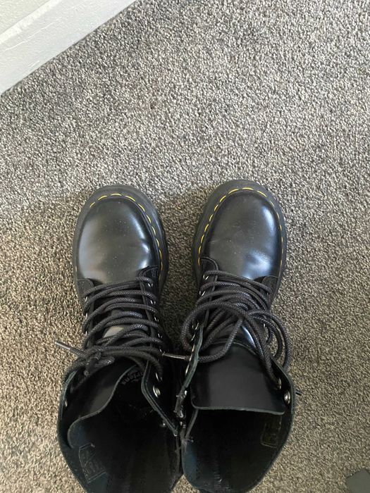 Botas Dr Martens plataforma Jadon 8 smooth black leather