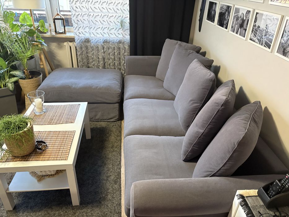 Sofa GRÖNLID z dużą pufą