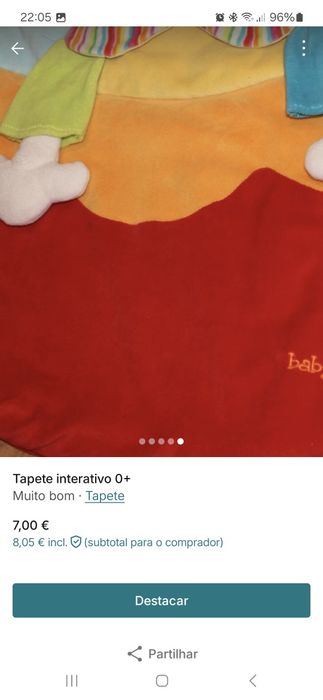 Tapete interativo 0+