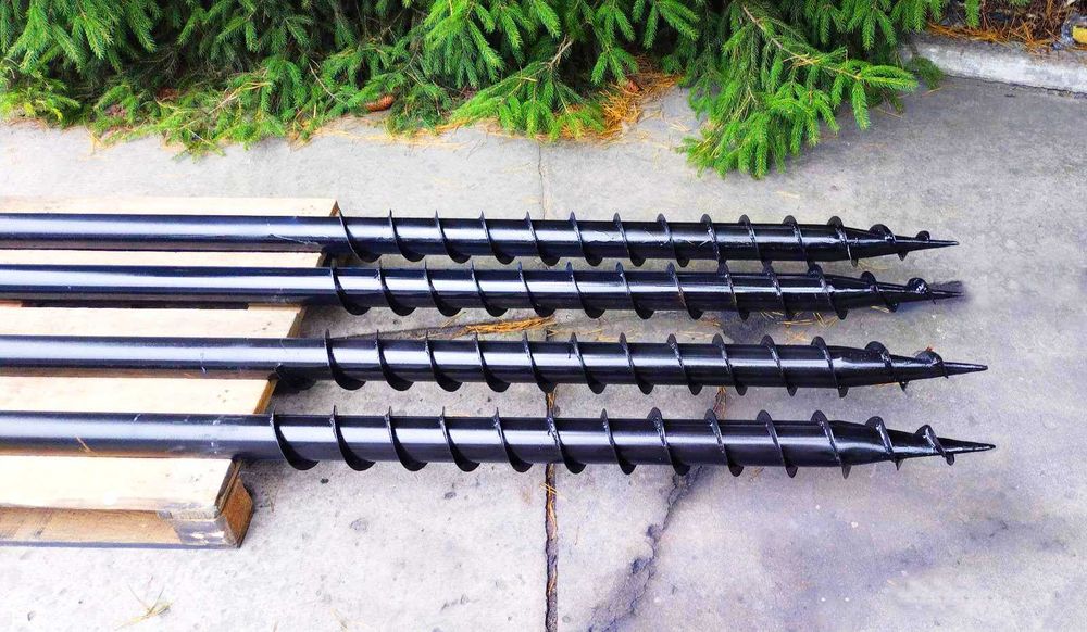 Гвинтові палі, наконечники, оголовки.Геошуруп. Винтовые сваи