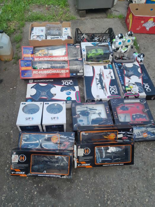 Drony , Helikoptery dla majsterkowicza,jak na zdjęciach,6 kartonów po bananach.