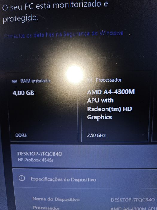 HP probock 4545s .amd A4 4300M .4gb DDR3.hd 1T .