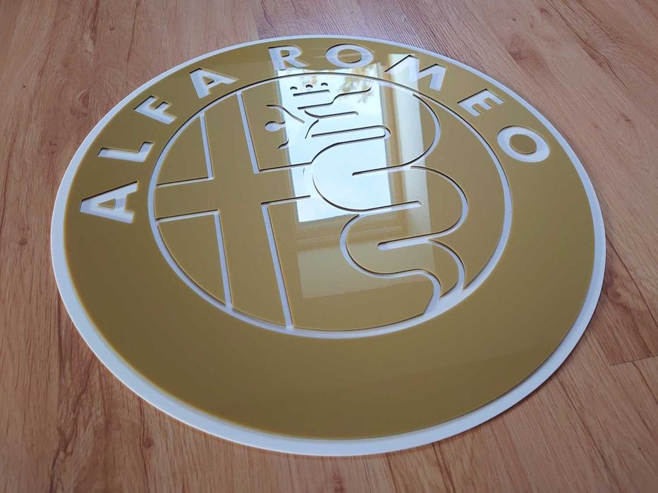 Alfa Romeo logo emblemat na ściane do garażu pokoju