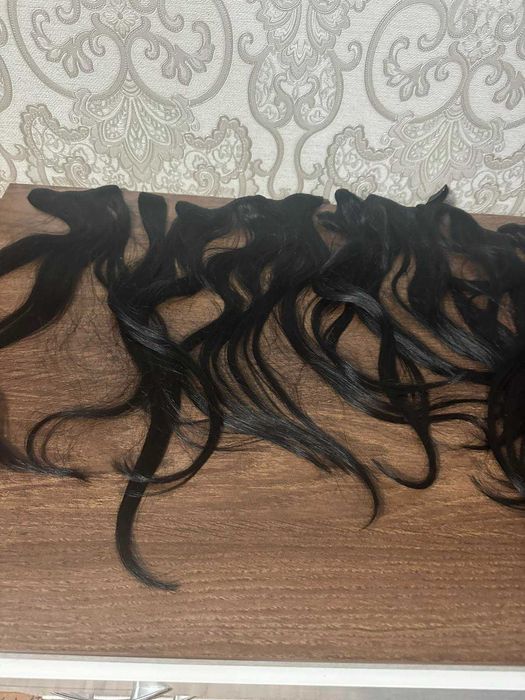 Нарощування волосся Remy Clip-In на заколках чорне 45 см, 120 г, 8 шт.