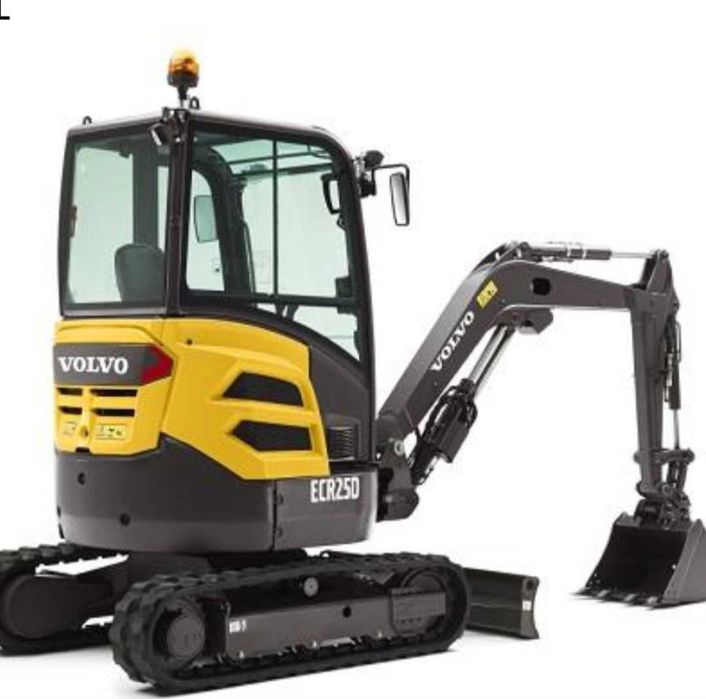 Wynajem, usługi minikoparka VOLVO ECR25D - 2,6t