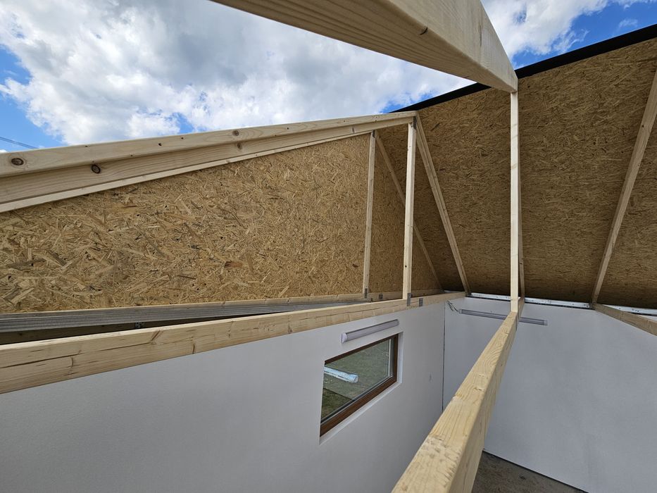 Wiązary dachowe + Wiązary Tynkowane Szczytowe = dach w 1 dzień DOSTAWA