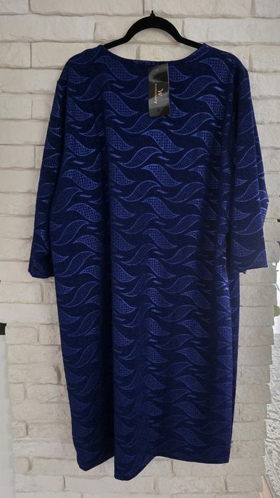 Womanary błyszcząca brokatowa sukienka plus size xxxl 52 54