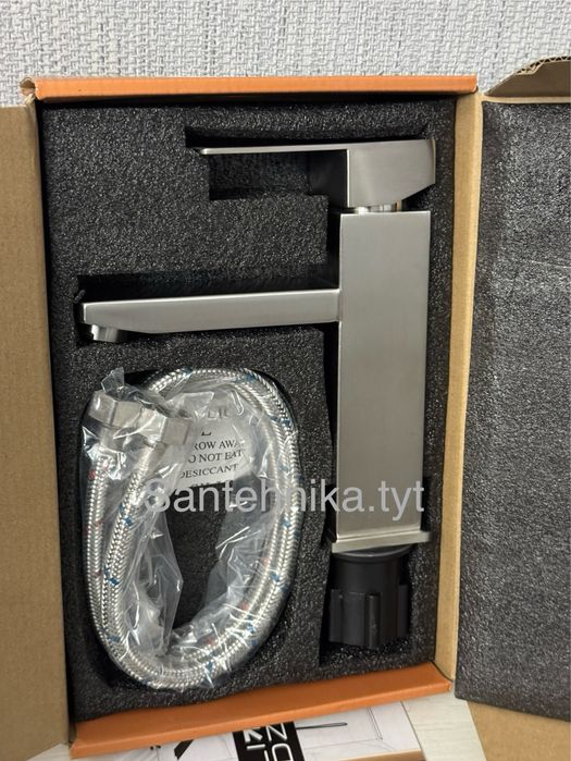 Смеситель на умывальник раковину нержавеющая сталь