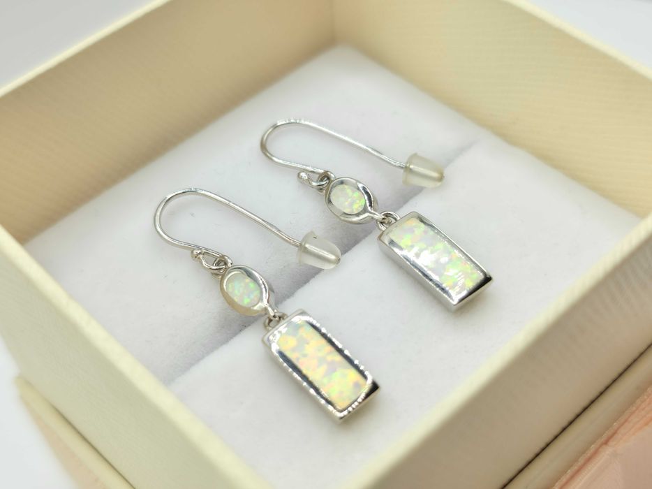 Srebrne kolczyki pr. 925 OPAL