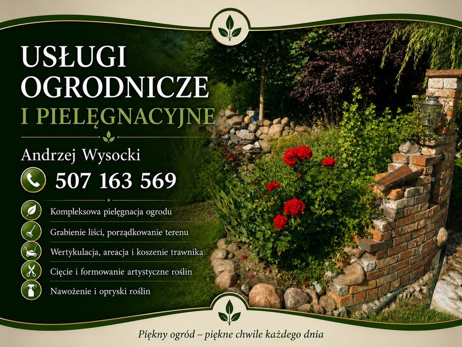 Usługi ogrodnicze i pielęgnacyjne.