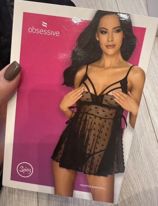 Piżama plus stringi w serduszka obsessive spicy nowe rozmiar s/m