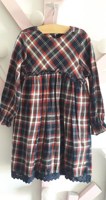 Vestido Menina Xadrez/Natal