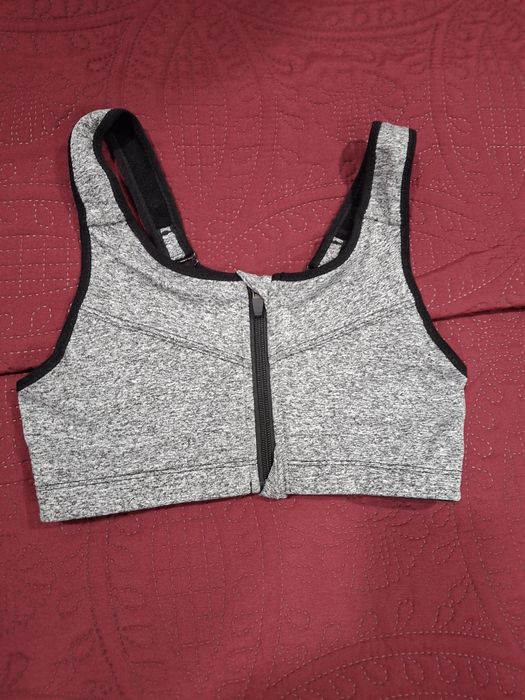 Soutien de desporto com fecho frontal