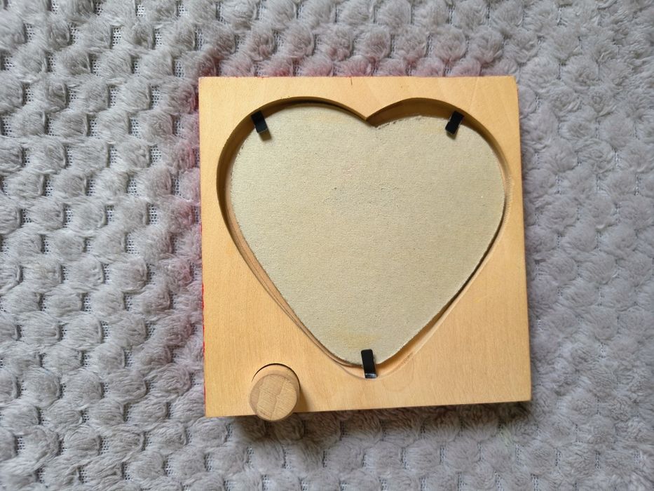 Ramka na zdjęcia drewniana serce