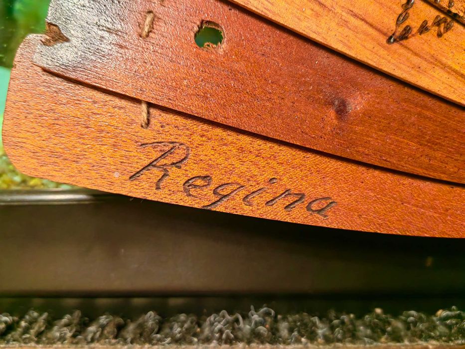 Leque Decorativo em Madeira Regina de Cuba