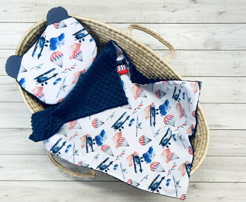 WYPRZEDAŻ Komplet minky do gondoli 80x60 kołderka