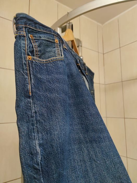 Spodnie jeansowe jeansy XL Levi's Strauss niebieskie szare błękitne 50
