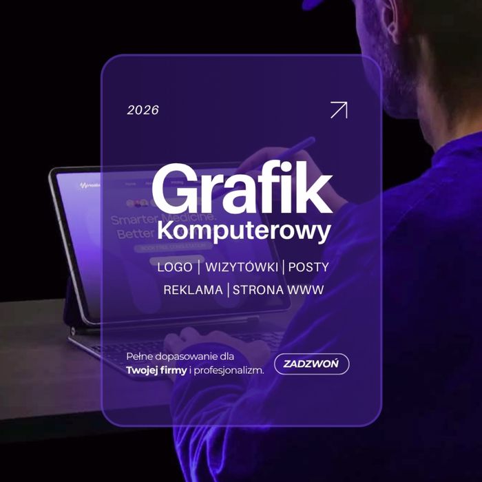Grafik komputerowy Twojej Firmy Reklama Logotyp Usług Graficzne Reklamowe