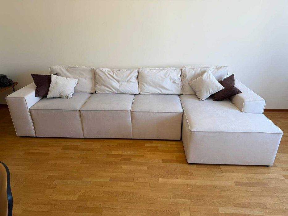 Кутовий диван Марко L 340x160см розкладний, оббивка велюр, м.Шулявська